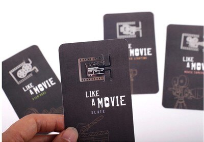 4 teile/los Wie EIN Film Lesezeichen Kamera Film Spule Schiefer Film Beleuchtung Metall Buch markieren