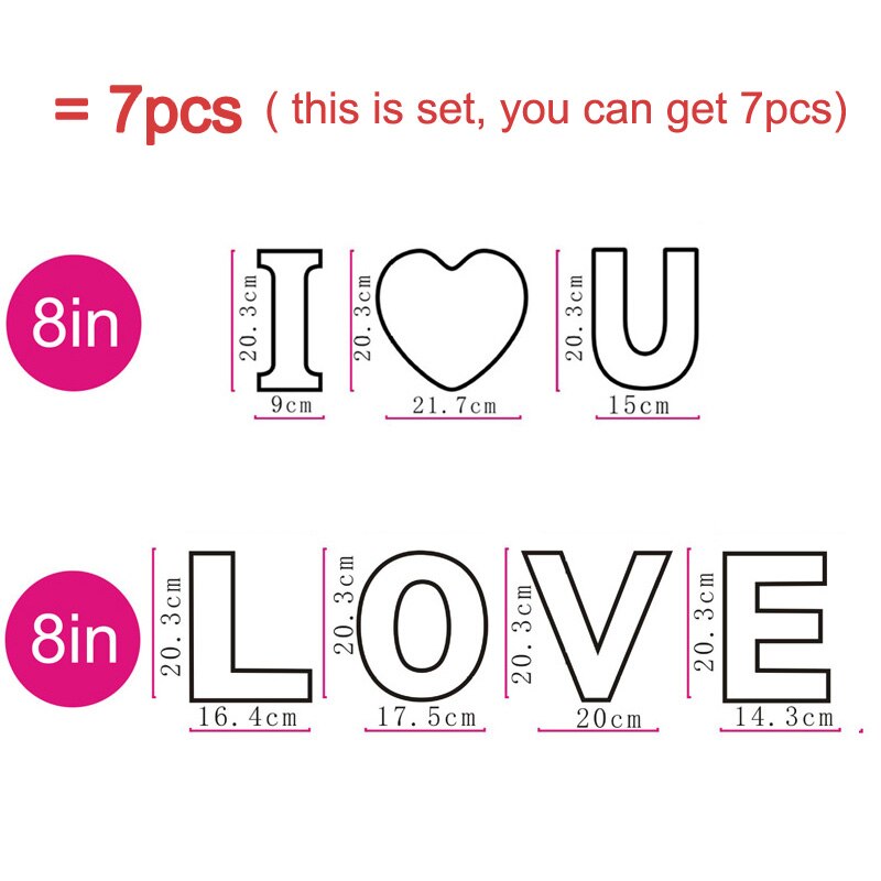 Number Cake Mold Cake Decorating Tools Confeitaria Maker Birthday Cake Bakeware Pastry Tools 10/12/14/16inch Letter LOVE: 7 Letter 8in