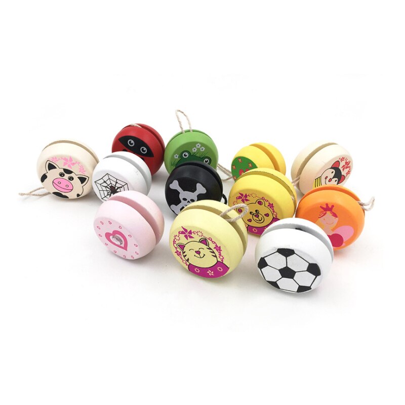 Saizhi Cute Animal Prints Wooden Yoyo Toys Ladybug Toys Kids Yo-Yo Yo Yo Toys For Children Children Yoyo Ball