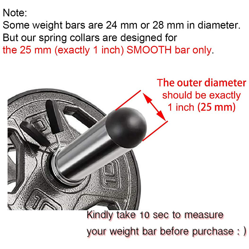 Spring Clip Collars For Weight Bar Dumbbell Lock Collar Handles Barbell Clamps Bumper Plate for Weightlifting Strength Training