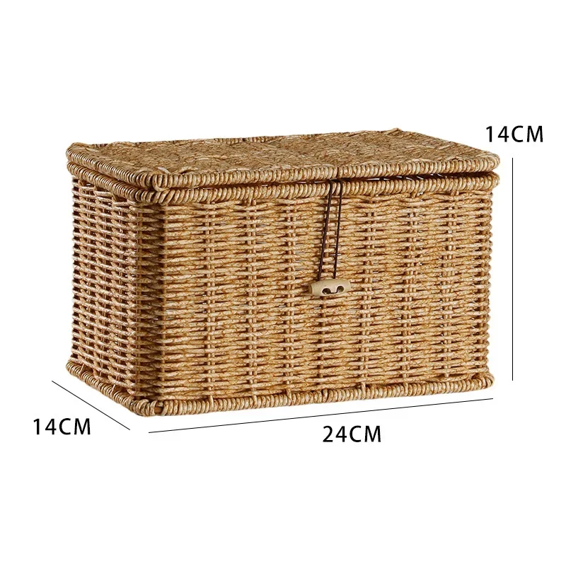 Large Storage Basket Rattan Woven Storage Box with... – Grandado
