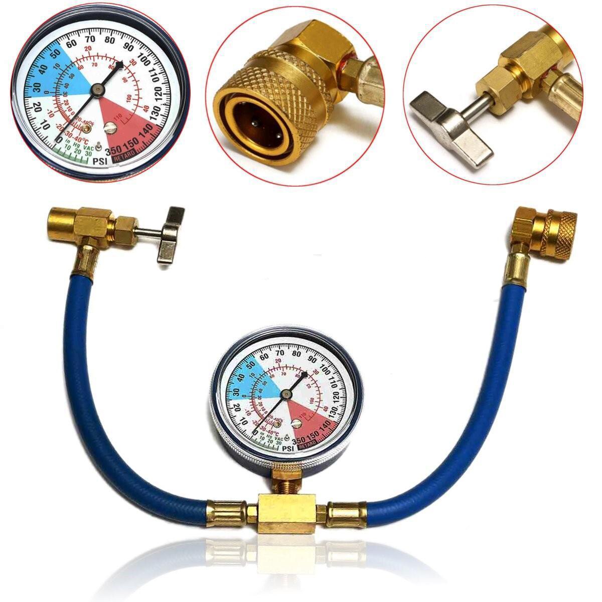 Car Air Conditioning AC R134A Refrigerant Recharge Measuring Hose Gauge Kit