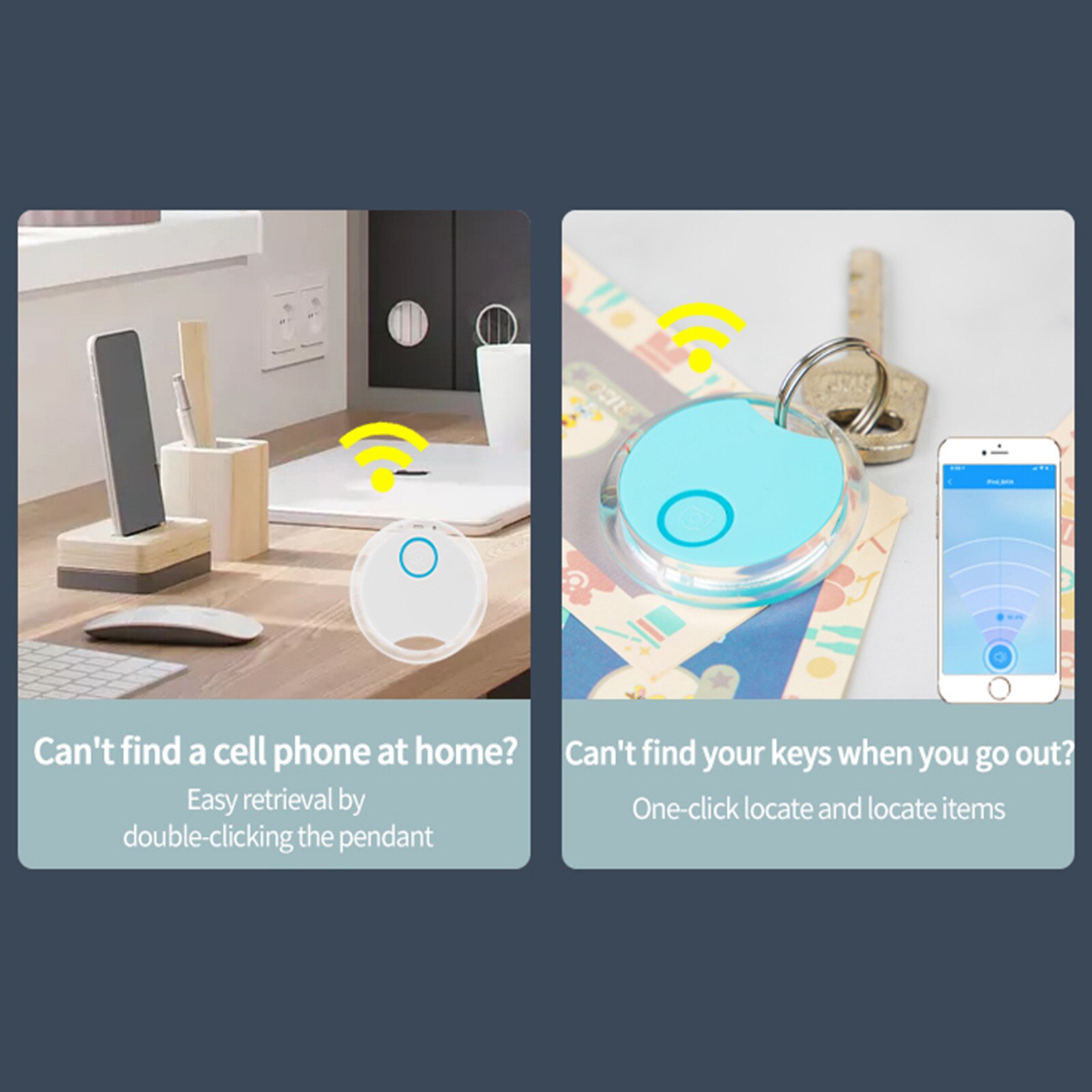 Tracker Anti-lost Alarm Mini Wireless Bluetooth-compat Tracker Car Child Older Bag Wallet Key Finder Locator Anti Lost Alarm