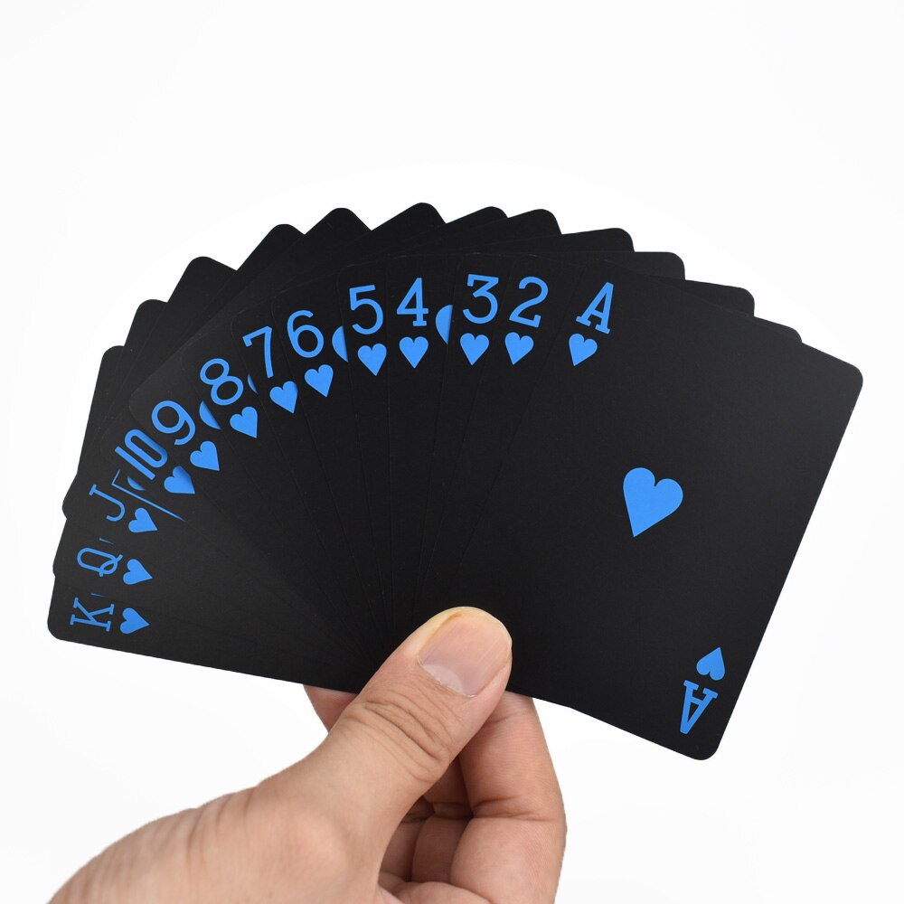 UBUY di Alta Qualità Impermeabile IN PVC Nero di Plastica Carte Da Gioco di Colore Nero Gioco di Poker