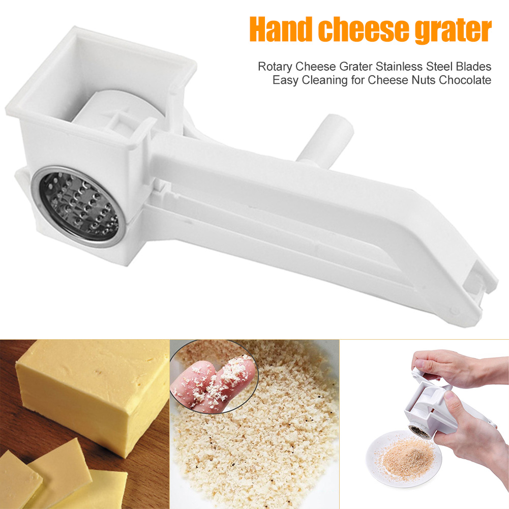 Rotary Cheese Grater Stainless Steel Blades Easy Cleaning for Cheese Nuts Chocolate JS21: Default Title