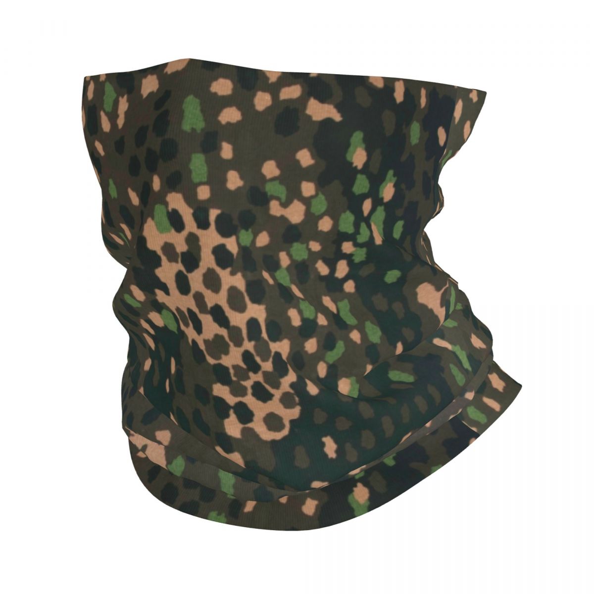 Custom Germany Splinter Camo Bandana Neck Gaiter UV Protection Face Scarf Cover Splittertarn Camouflage Headwear Tube Balaclava: Ivory