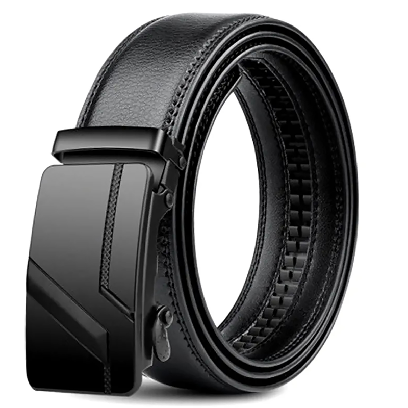Men's High Belt 110cm 120cm 130cm Luxury Belt, Black Men's Automatic Buckle Jeans Men's Belt Suit Belt: 120cm