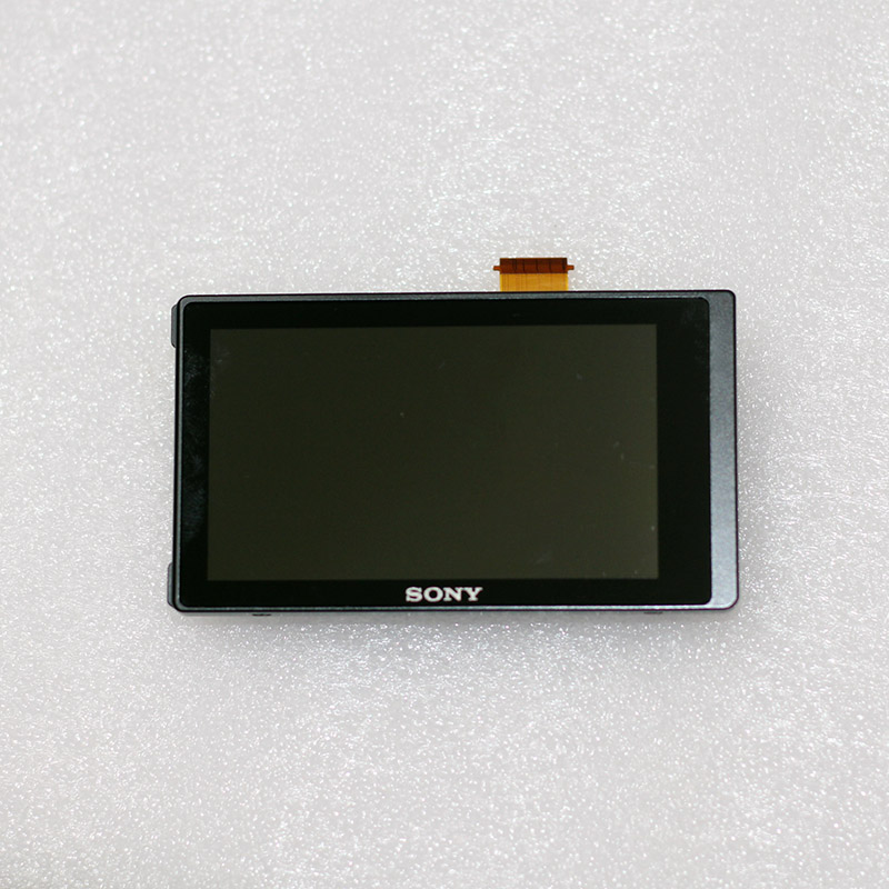 Komplet lcd -skærm assy med lcd -hængsel reparationsdele til sony  a6000 ilce -6000 digitalkamera: Sort