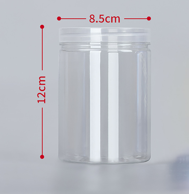 Transparenter versiegelter Tank Lebensmittel versiegeltes Glas mit Deckel Kunststoff kreisförmige Aufbewahrung eimer Dosen Nussglas Sonstiges Getreide tank: Silber