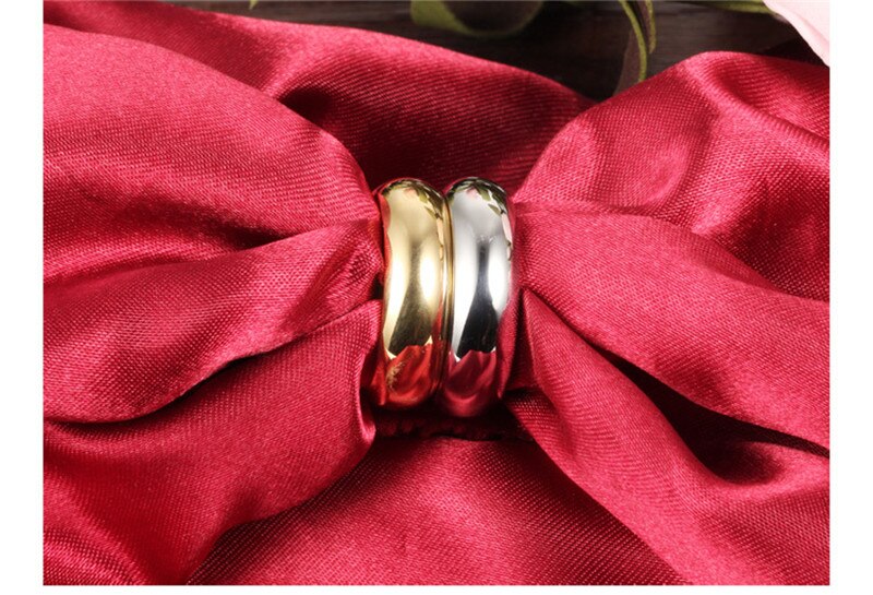 Modyle - alliances classiques en acier inoxydable couleur argent/couleur or pour femmes
