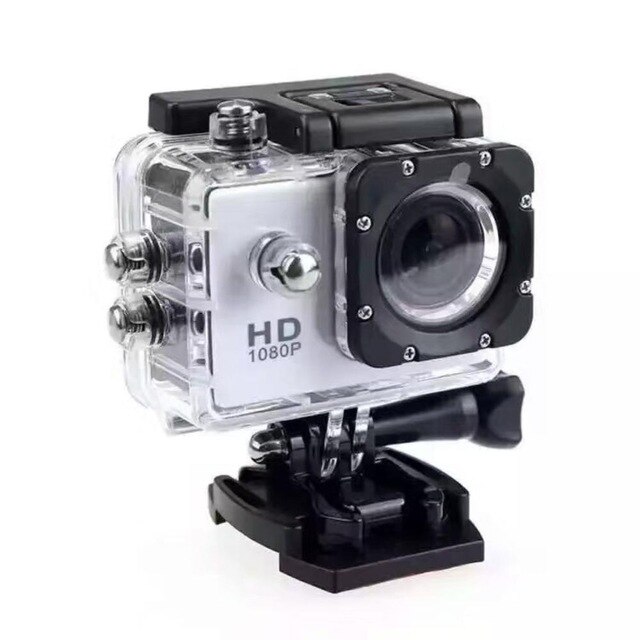 Underwater Diving Camera Waterproof Full Sports DV Video Camcorder 1080P HD Sports DVR Cam DV Video Camcorder: White