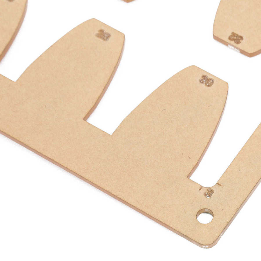 2Pcs Leather Acrylic Template Leather Acrylic Template DIY Hand‑Made Craft Belt Sword Tail Tail Stencil Tools DIY Stencil Sewing