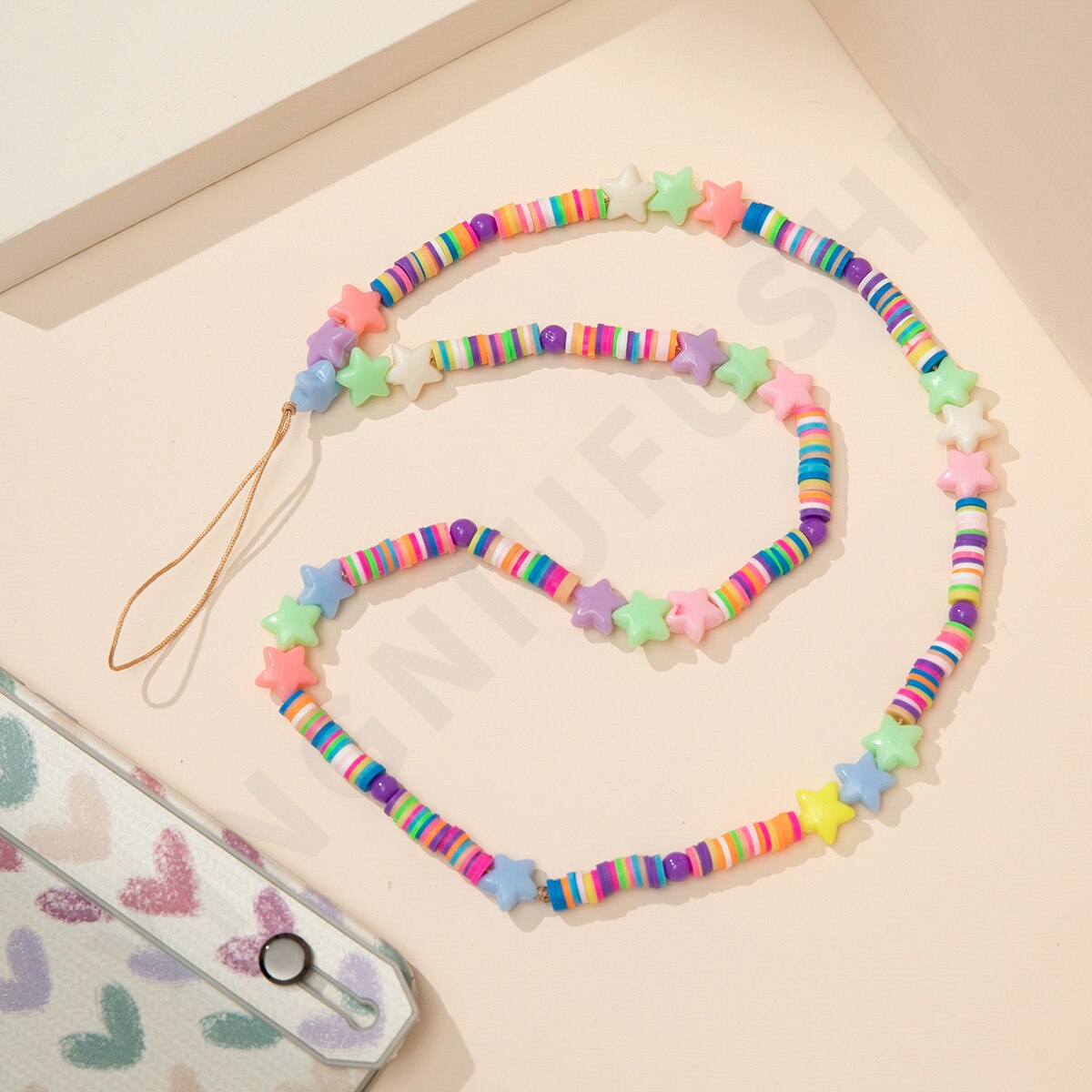 Kleurrijke Acryl Kraal Lange Mobiele Telefoon Keten Mobiele Telefoon Strap Anti-Verloren Lanyard Voor Vrouwen Zomer Sieraden Telefoon Accessoires