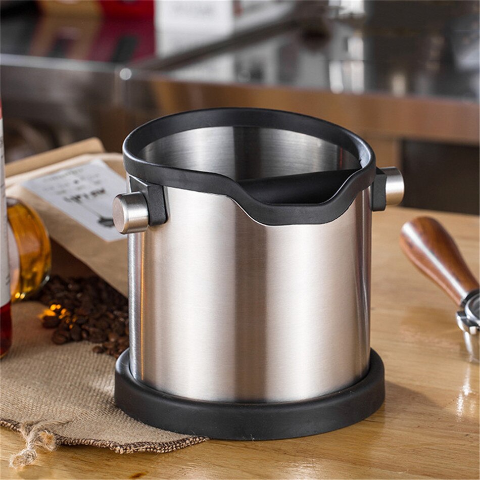 Ttlife 1800ml stål kaffe banke bin slibes sabotage affaldsbeholder beholder sabotage te kop sæt