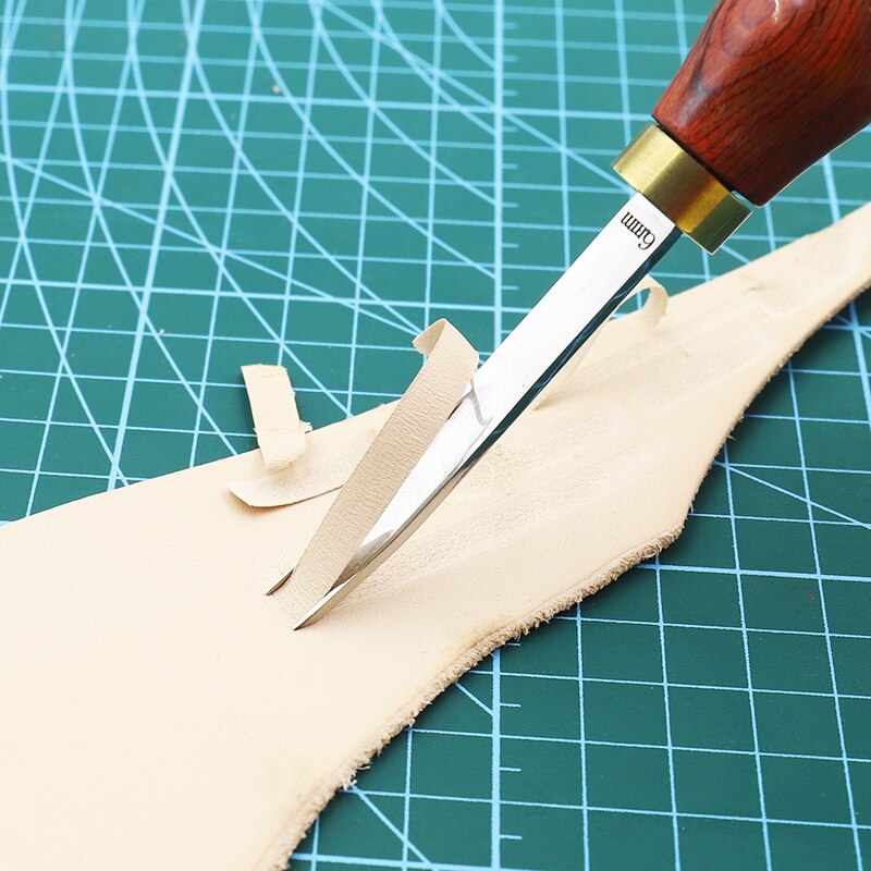 DIY Leather craft Edge French Style Edge Beveler Leather Skiving Thinning Trimming Tool Thinning knife 6mm-10mm