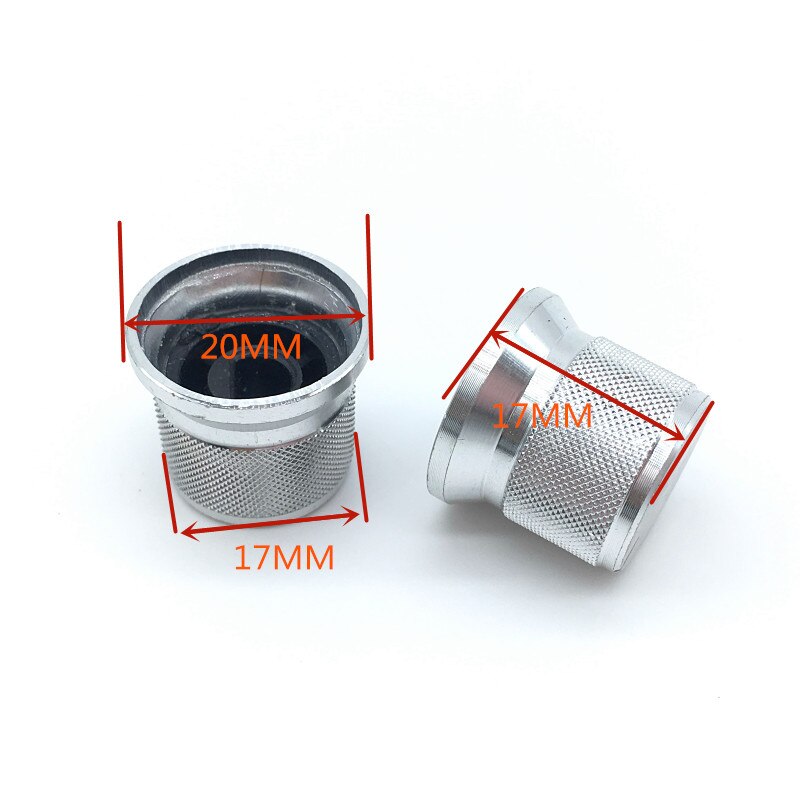 2 stk roatry encoder switch hætter potentiometer aluminiumslegeringsknap 20 x 17mm halvaksel type