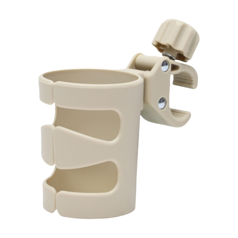 Suporte ajustável para carrinhos bebê, organizador universal garrafas bebida 360 graus QX2D: Cáqui escuro