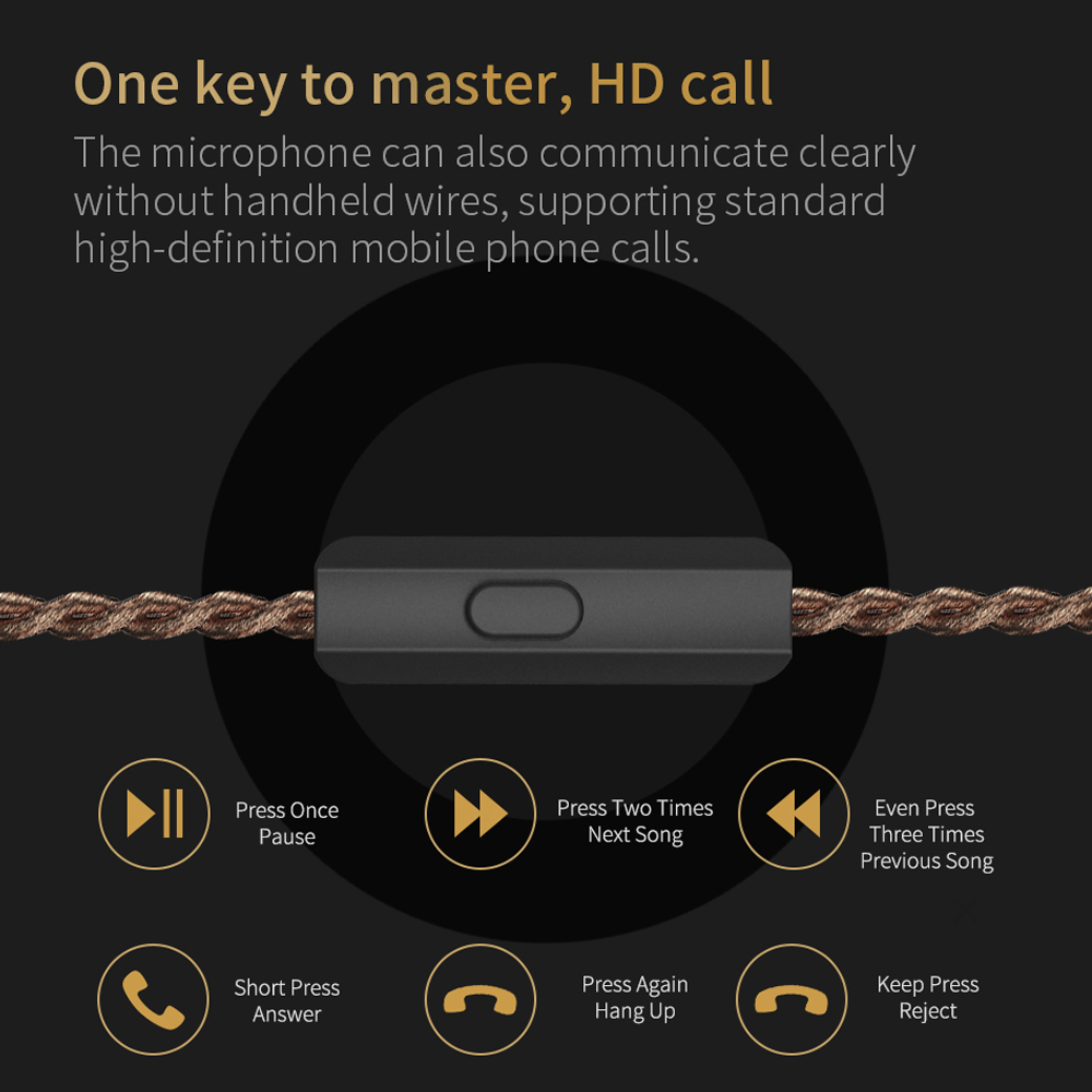 CCA C12 in-ear metalen hoofdtelefoon 5BA + 1DD hybride HiFi IEM-oortelefoon 12 stuurprogramma's Geluidsisolerende stereo bedrade oordopjes 2-pins