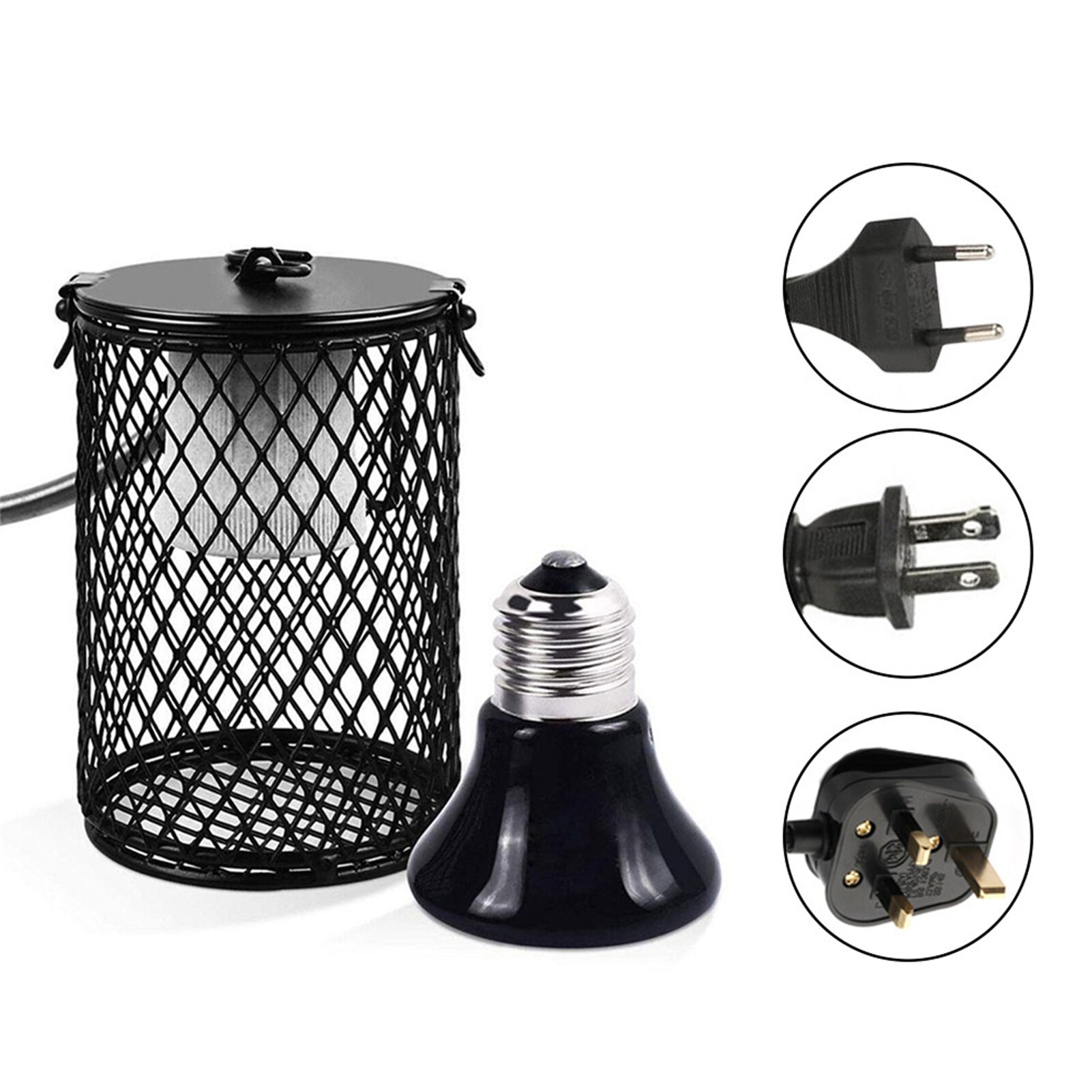 Lampe chauffante en céramique Pet 110 W, 220V/100 V, E27, ampoule Anti-brûlure pour Reptile, support pour tortue, lézard araignée