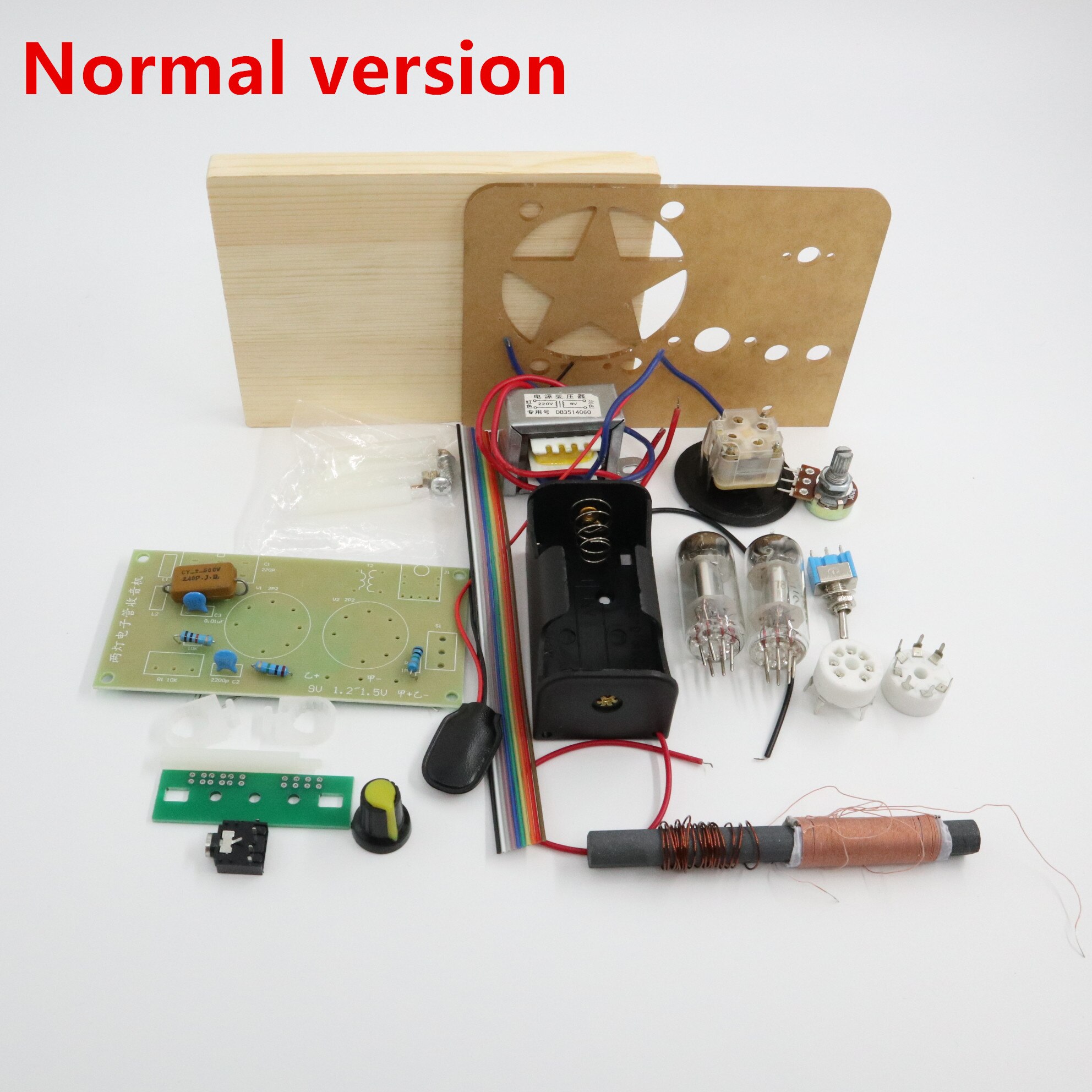 1Pcs Dc Drie-Band Tube Radio Kit Nieuw Product Diy Kit Elektronische Twee Buis Drie Wave Medium/korte/Korte Golf Kit: Normal version