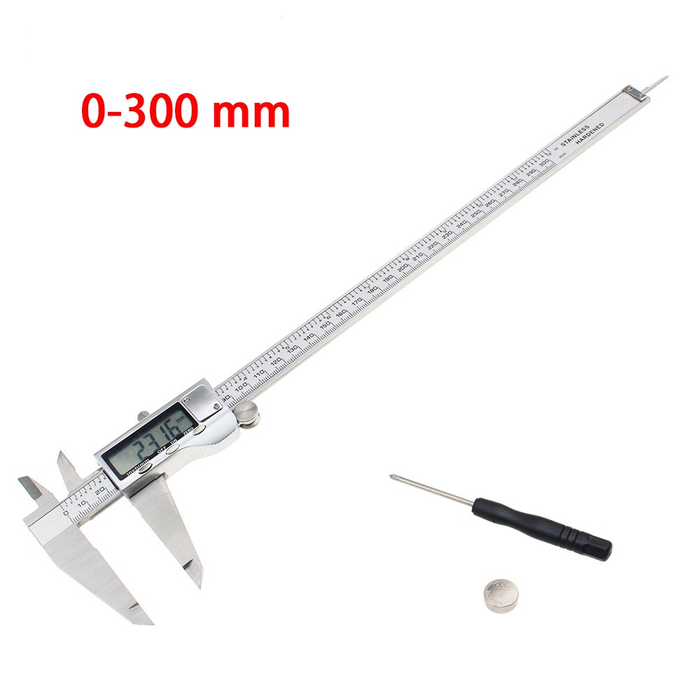 300mm 12" Digital CALIPER 0-300mm Electronic Vernier Caliper Metal Case Stainless Steel Digital Slider Caliper Gauge Micrometer