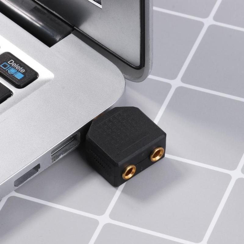 Alloygraine 2 pièces 3.5mm mâle à double 3.5MM prise femelle 3.5 casque Y séparateur adaptateur Audio convertisseur pour téléphone portable tablette MP3