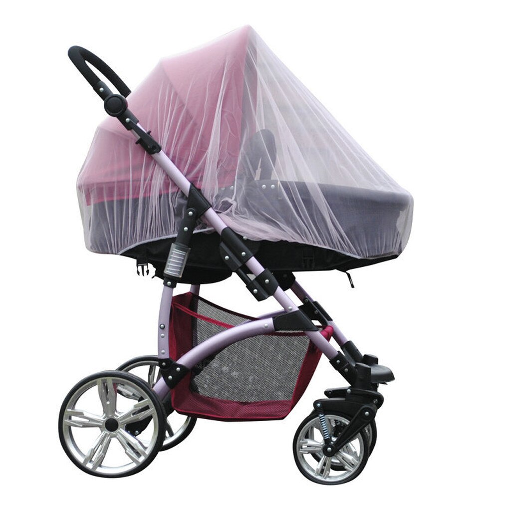 Carrinho de criança carrinho de bebê mosquiteiro mosca inseto net malha buggy capa infantil cuidados com o bebê sombra protetor solar mosquito net respirável 2020: Pink