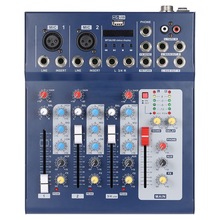 F4-Usb Mixing Console 4 Kanaals Digitale Mic Lijn Audio Mixer Console Met 48V Phantom Power Voor Opname Dj Stage eu Plug: Default Title