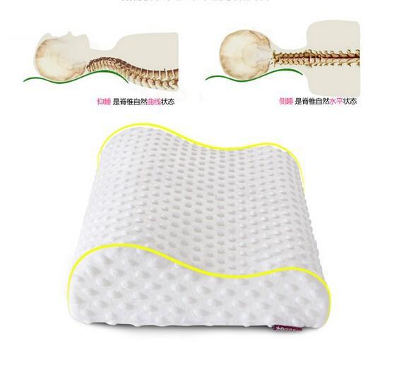 Cuello almohada de fibra de rebote lento 50*30CM Cervical almohada de espuma de memoria salud envo gratis