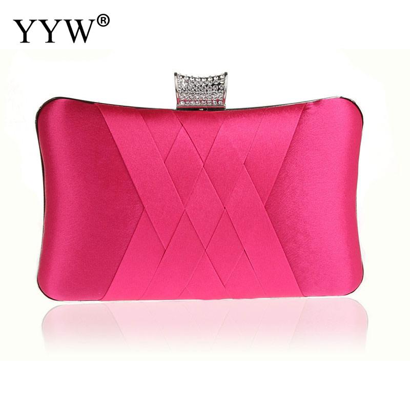 YYW Frauen Abendgesellschaft Neue Dame Handtasche Mit Kette Schulter Handtaschen Bolsas Mujer Kleinen Geldbeutel Schild Kupplungen: Rose