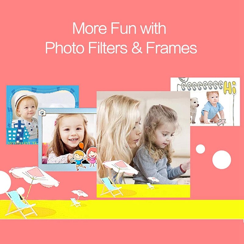 8MP Kinder Kamera Video Camcorder mit Dual Linsen 2,0 Zoll IPS Sn Automatische Mit Schwerpunkt Musik und Spiel Modus (Rosa)