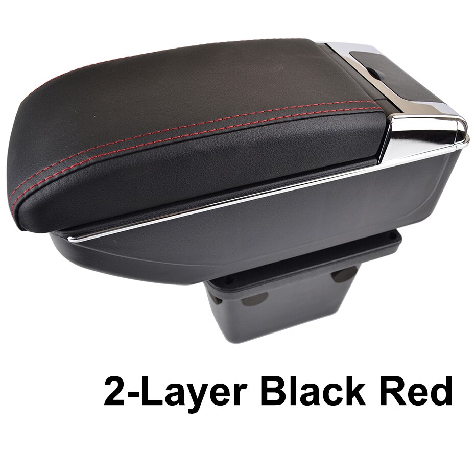 Xukey central armlæn til hyundai  i30 i30cw 2007 -  konsol center sort opbevaring bil styling boks askebæger fd: 2- lag sort rød