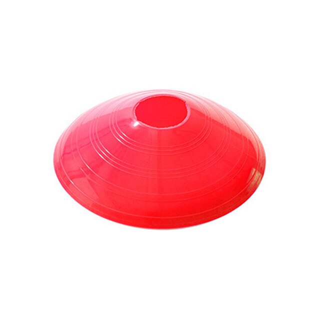 10pcs/set Soccer Training Sign Flat Pressure Resistant Cones Marker Discs Bucket Marker PE Football Training: Red