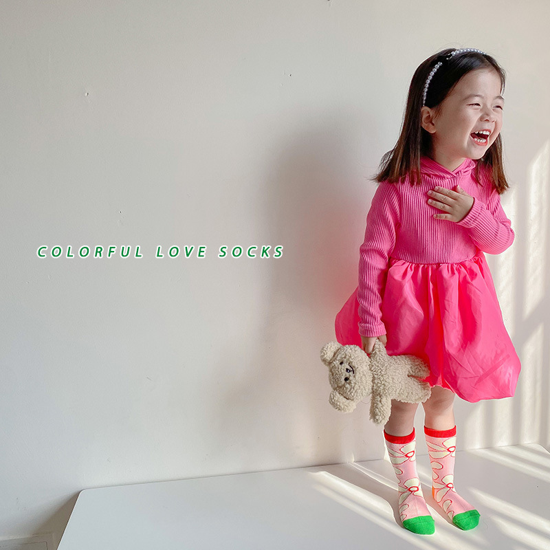 2022 nuovi calzini per bambini di moda coreana 4 paia/lotto primavera Cartoon fiori neonate calzini per 1-8 anni bambini