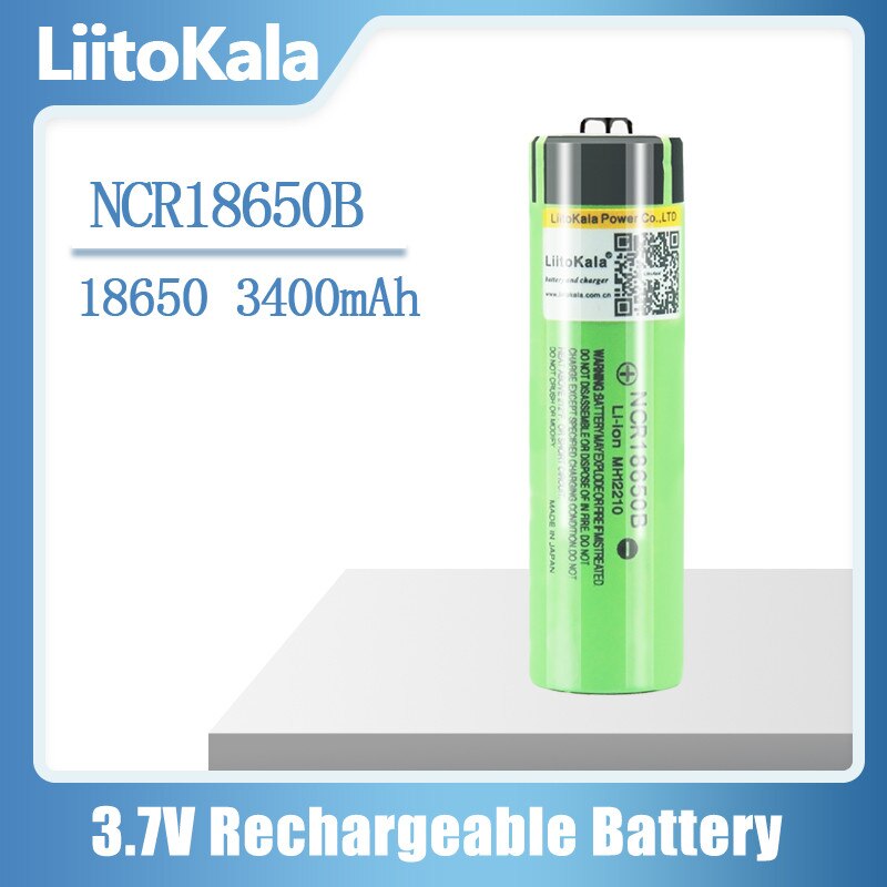 liitokala 18650 3400mah Original NCR18650B 3000 3400 Rechargeable Li-ion battery for for Flashlight