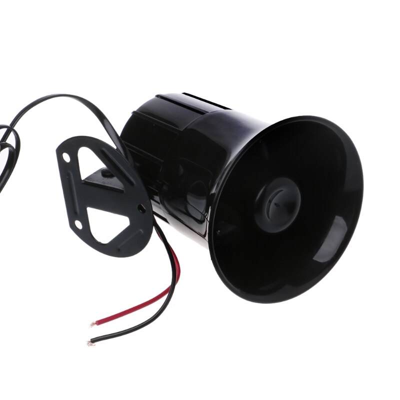 Haut-parleur universel 12 / 24V super fort klaxon à air trompette 180DB pour train de bateau de camion de voiture, rouge (compresseur non inclus