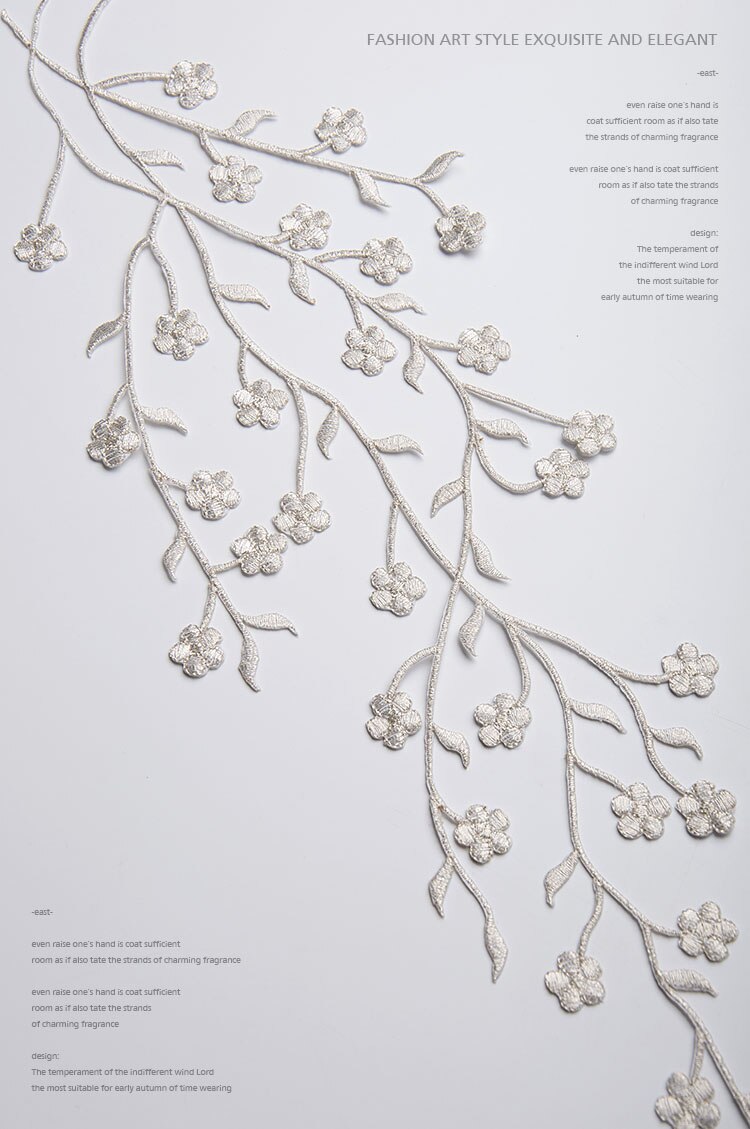 Lace Applique Fabric Flower Embroidered Patches DIY Sewing Applique Embroidery for Clothes Embroidered Patches Iron On