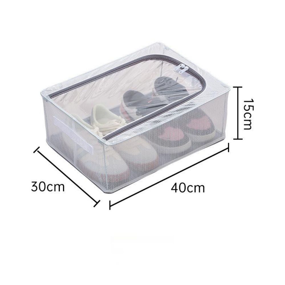 Caja De almacenamiento De Zapatos plegable para el hogar, gran capacidad debajo De la cama, Zapatero Organizador De Zapatos, Zapatero para habitación: Negro