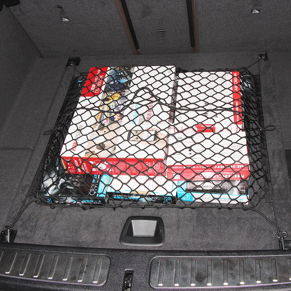 Red organizadora elástica para maletero de coche, redes con ganchos para toyota RAV4 prado 4runner mitsubishi outlander pajero MAZDA CX5 CX7, 90x60cm