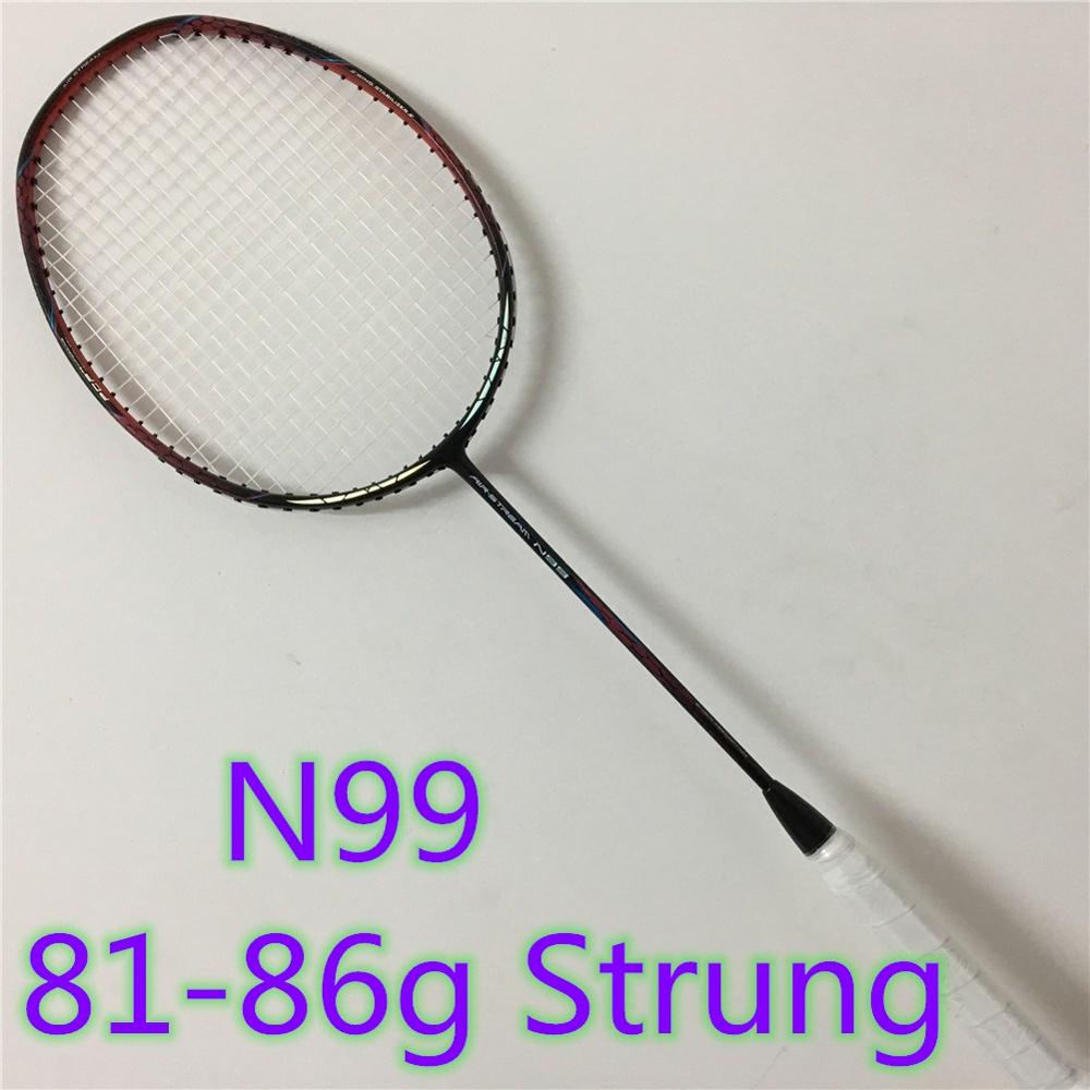 100% Graphite racket N99 Badminton rackets N99 rode prestrung