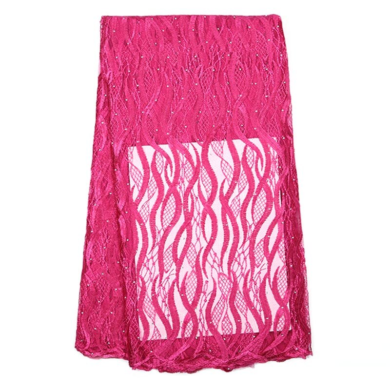 Tissu nigérian en dentelle française, robe de soirée en dentelle africaine, , réception de mariage, dernier de: pink