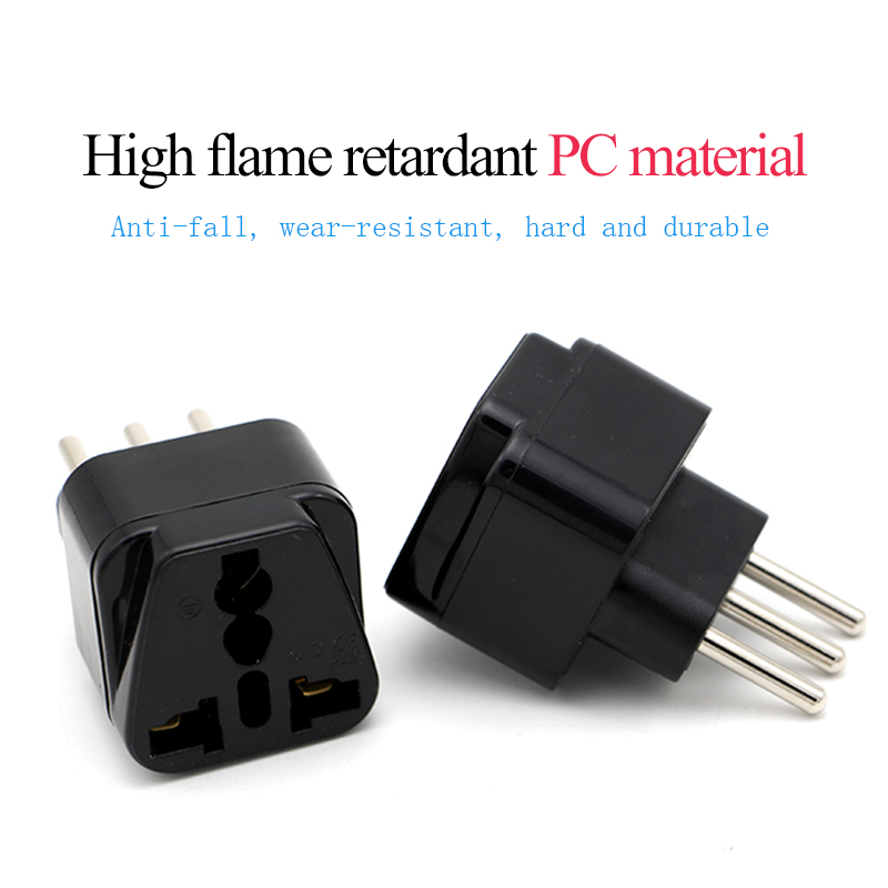 3-pin IT Conversion plug Universal UK/US/EU/AU to Italy Milan Chile Vatican Italian Travel AC Power Adapter Plug Converter