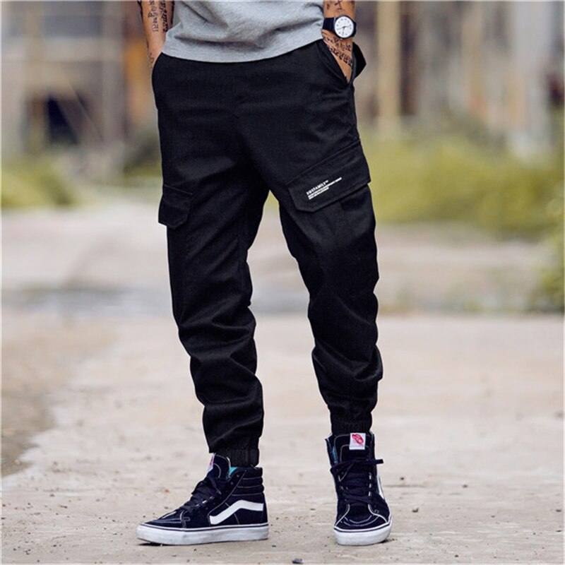 Hip hip streetwear mænds camouflage joggerbukser mænd kvinder bomuld cargo bukser elastisk talje harem bukser mænd  wj184