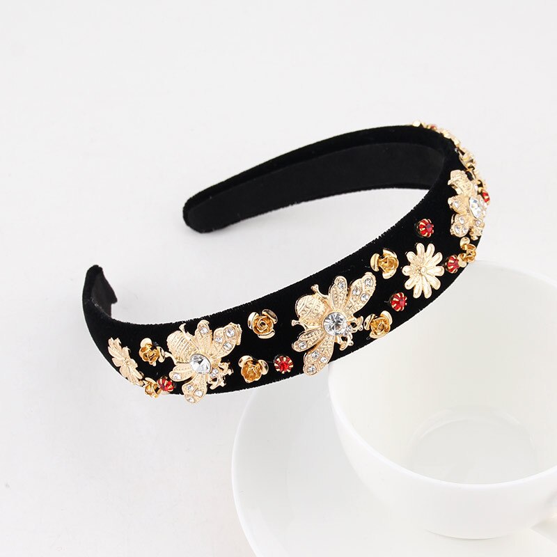 Nuovi Accessori Per Capelli Barocco Gioiello Perla Hairband Di Cristallo Strass Lunetta di Velluto Elegante Raso Della Fascia Per Le Donne Ragazze: Pattern 10