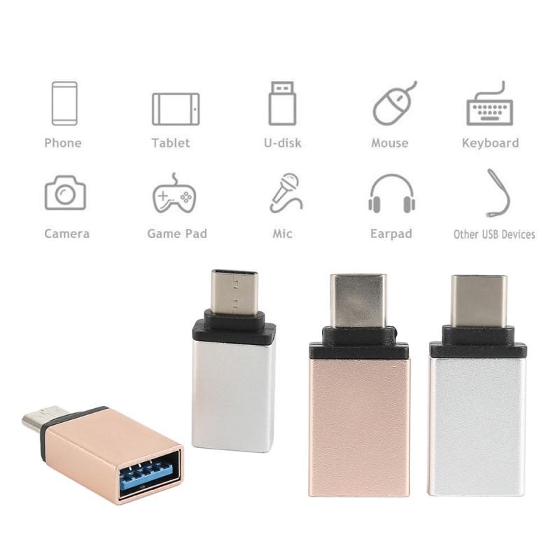AUF Lagerbier! 1Pc Metall Typ C Stecker Auf USB 3,0 Weibliche OTG Daten synchronisieren Für Macbook & PC Computer & Laptop