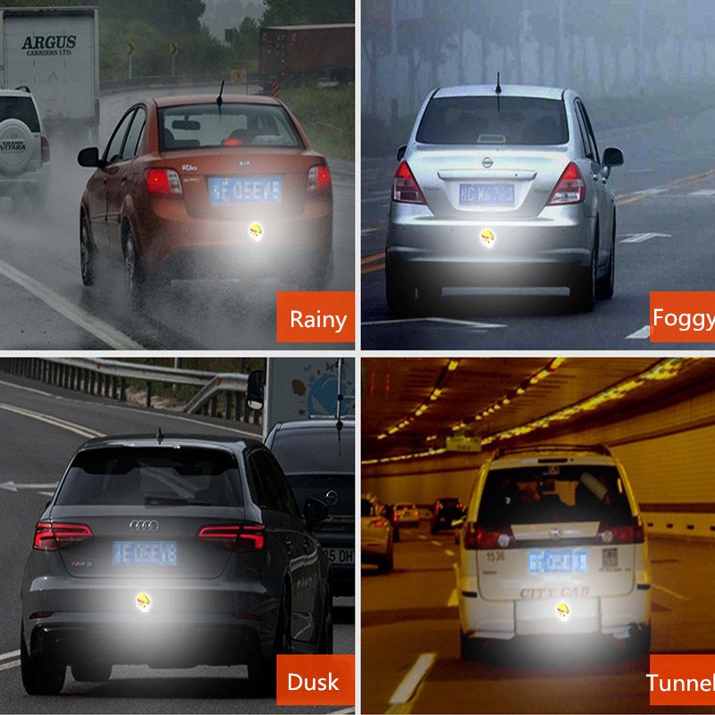 2pcs Helmet Skull Reflective Sticker for Car Decoration Night Warning Tape Vehicle Tail Decal Scratch Modification Made with 3M