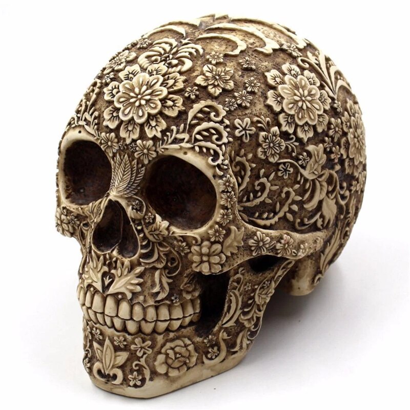 Carved skull European model counter decoration retro