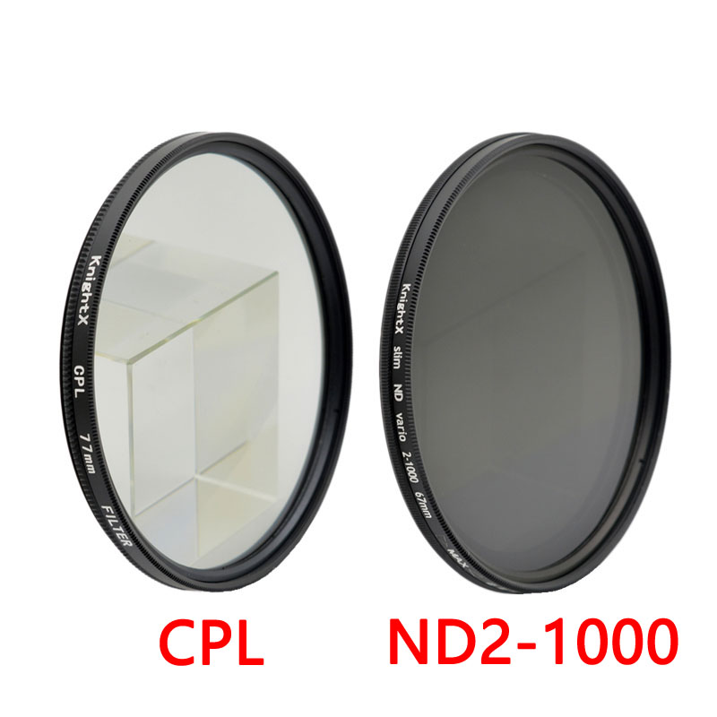 KnightX Camera Lens Circular Polarizer Filter CPL ND2-1000 for Camera Lens Filter 58mm 67mm 72mm 77mm: 58mm