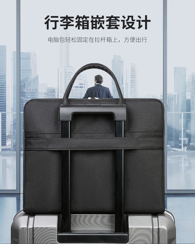 Maletín para ordenador portátil para hombre y mujer, Cartera de mano para negocios y oficina