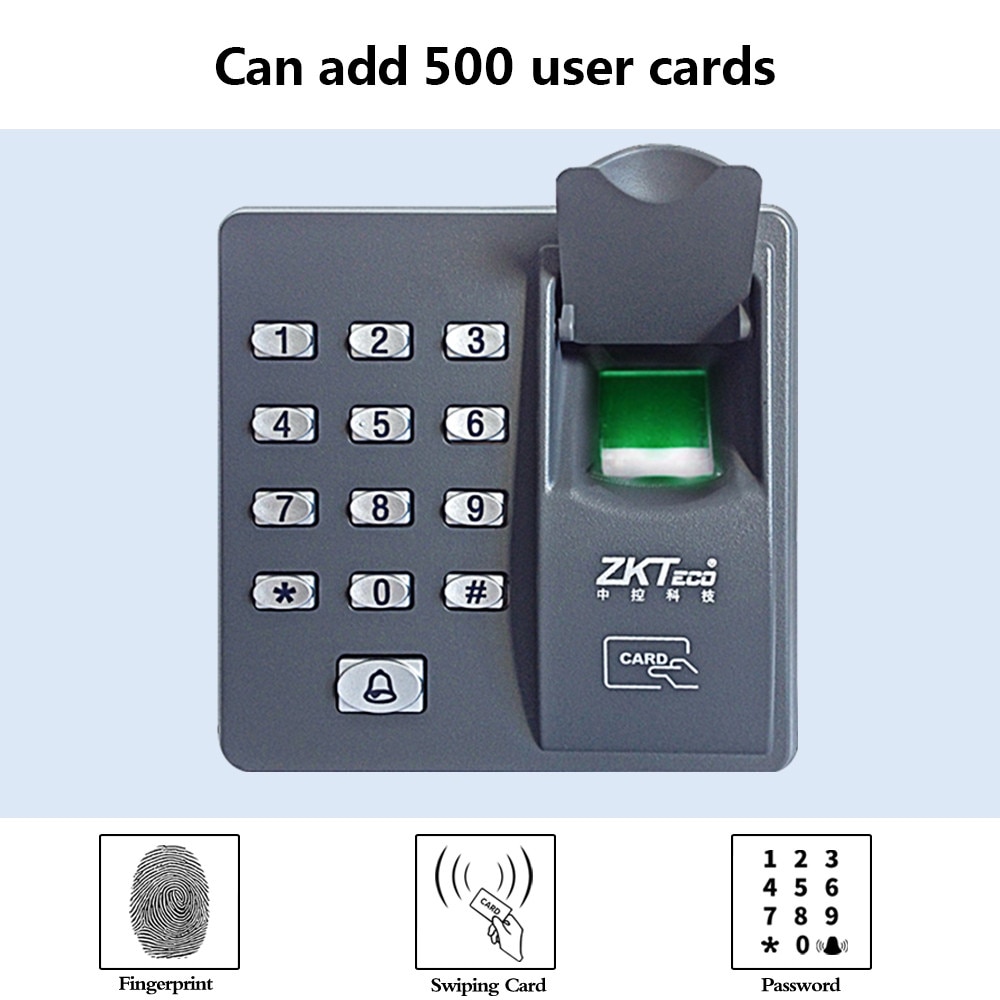 Fingerprint Access Control System RFID Keypad Biometric Finger print Card Reader Access Controller + 10pcs EM4100 keyfobs